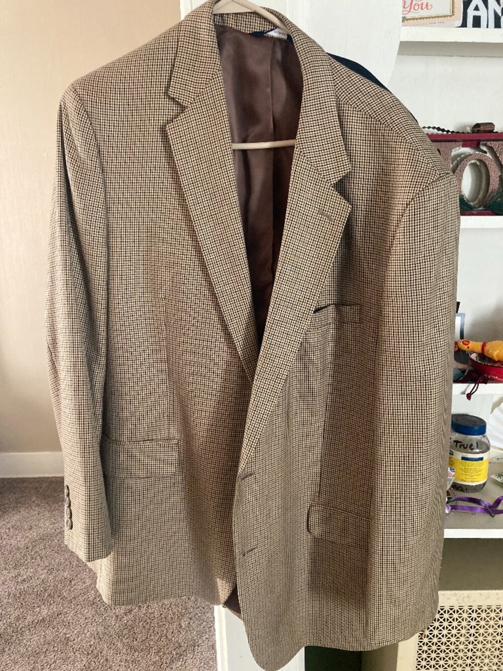 Croft & Barrow Men's Yellow Houndstooth Blazer